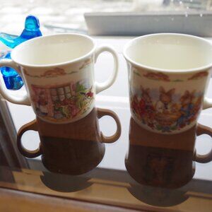 Two Cute Mugs By Bunny Kins 80s